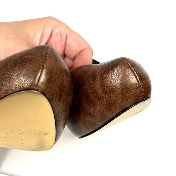 Ted Baker Leather Animal Print Platform High Heel Shoes Pumps US 9,5 - Picture 10 of 14